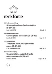 Renkforce DF-DP-400 Operating Instructions Manual