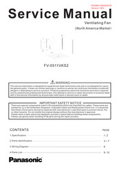 Panasonic FV-0511VKS2 Service Manual