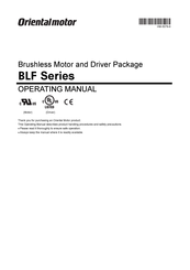 Oriental motor BLF Series Operating Manual