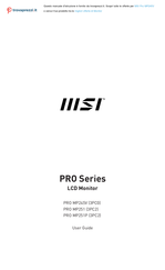 Msi PRO Series User Manual