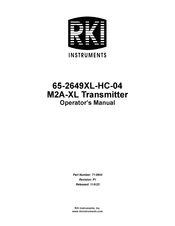 Rki Instruments 65-2649XL-HC-04 Operator's Manual