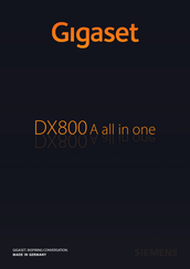 Gigaset DX800 A Manual