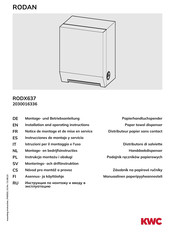 KWC 2030016336 Installation And Operating Instructions Manual