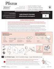 Spectrum Brands Pfister Bellance 8P8-WS2-BLLSB Quick Installation Manual