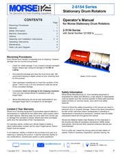 morse 2-5154-3 Operator's Manual