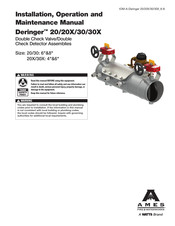 Watts AMES Deringer 20X Installation, Operation And Maintenance Manual