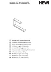 Hewi 802.50.01160 FH Installation And Operating Instructions Manual