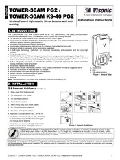 Tyco Visonic TOWER-30AM PG2 Installation Instructions Manual