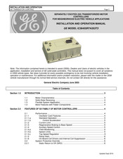 GE IC3645SR7A353T3 Installation And Operation Manual