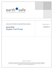 Earthsafe M200 Installation, Operation And Maintenance Manual