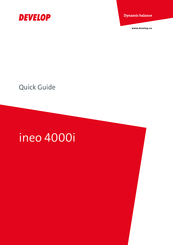 Develop ineo 4000i Quick Manual