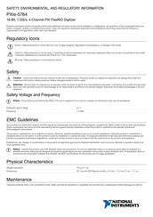 National Instruments PXIe-5764 Safety, Environmental, And Regulatory Information