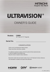Hitachi ULTRAVISION C58M6 Owner's Manual