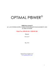 Optimal Power OPR Power OPR150-24S Manual
