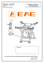 EAE EE-TS6600 Installation, Operation, And Parts Manual