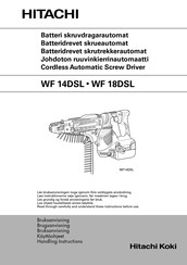 Hitachi Koki WF 14DSL Handling Instructions Manual
