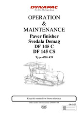Dynapac DF 145 C Application, Operation & Maintenance