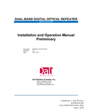 Dali Wireless DW-010-7373-08 Installation And Operation Manual