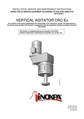 INOXPA VERTICAL AGITATOR CRC Ex Installation, Service And Maintenance Instructions