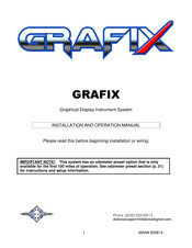Dakota Digital GRAFIX Installation And Operation Manual