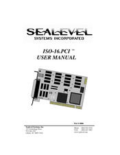SeaLevel ISO-16.PCI User Manual