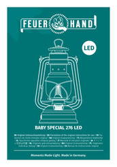 FEUERHAND 276-LED-BRONZE Instructions For Use Manual