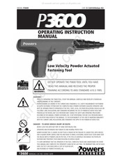 Powers Fasteners 52010/Deluxe Kit Operating Instructions Manual