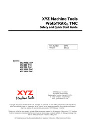XYZ ProtoTRAK TMC Series Safety And Quick Start Manual