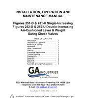 Vag GA INDUSTRIES Figures 251-D Installation, Operation And Maintenance Manual