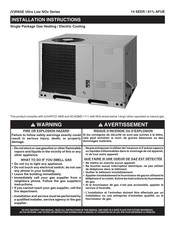 Trane R8GE-036K070U1 Installation Instructions Manual