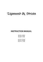 Zigmund & Shtain K 011.5 B Instruction Manual