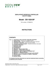 Digital View 41749000X-3 Instructions Manual
