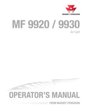MASSEY FERGUSON MF 9930 Operator's Manual