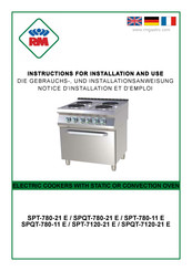RM SPQT-7120-21 E Instructions For Installation And Use Manual