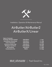 Feel Good mr. steam AirButlerX Installation, Operation & Maintenance Manual