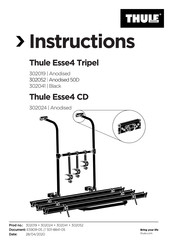 Thule Esse4 Tripel Instructions Manual