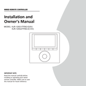 Airstar KJR-120G2/TFBG-E Installation And Owner's Manual
