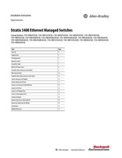 Rockwell Automation Allen-Bradley Stratix 5400 Installation Instructions Manual
