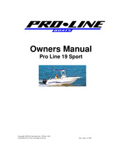 Pro-Line Boats Pro Line 19 Sport Owner's Manual