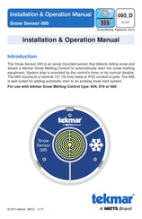 Watts Tekmar WiFi Snow Melting Control 670 Installation & Operation Manual