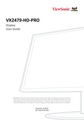 ViewSonic VX2479-HD-PRO User Manual