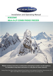 Iceking IK3633WE Installation And Operating Manual