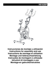BH FITNESS H9162BP Instructions For Assembly And Use