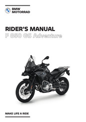 BMW Motorrad F 850 GS Adventure 2021 Rider's Manual