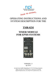 NPI TMR-02M Operating Instructions And System Description