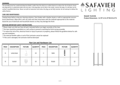 Safavieh Lighting GARUDA FLL4122A Manual