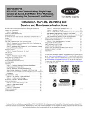 Carrier 58SP0B Installation, Start-Up, Operating And Service And Maintenance Instructions