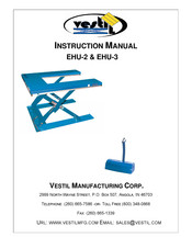 Vestil EHU-2 Instruction Manual