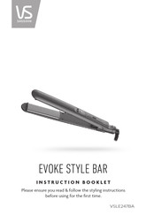 VS Sassoon EVOKE STYLE BAR Instruction Booklet