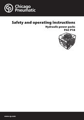 Chicago Pneumatic PAC P18 Safety And Operating Instructions Manual